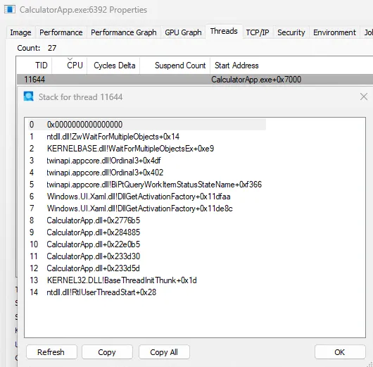 Process Explorer without Symbols